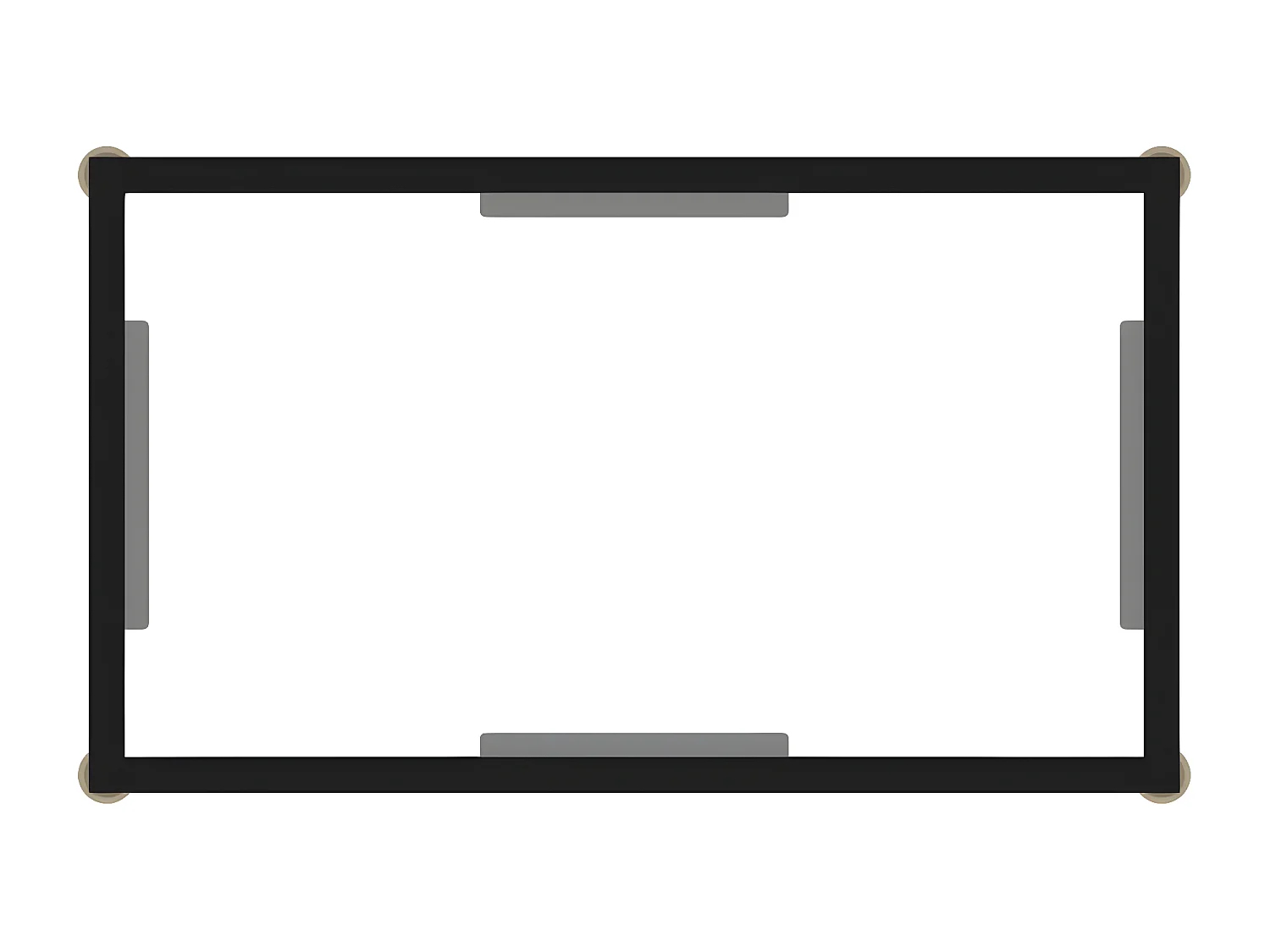 Wandtafel 60x35x75 cm gehard glas transparant NL867433