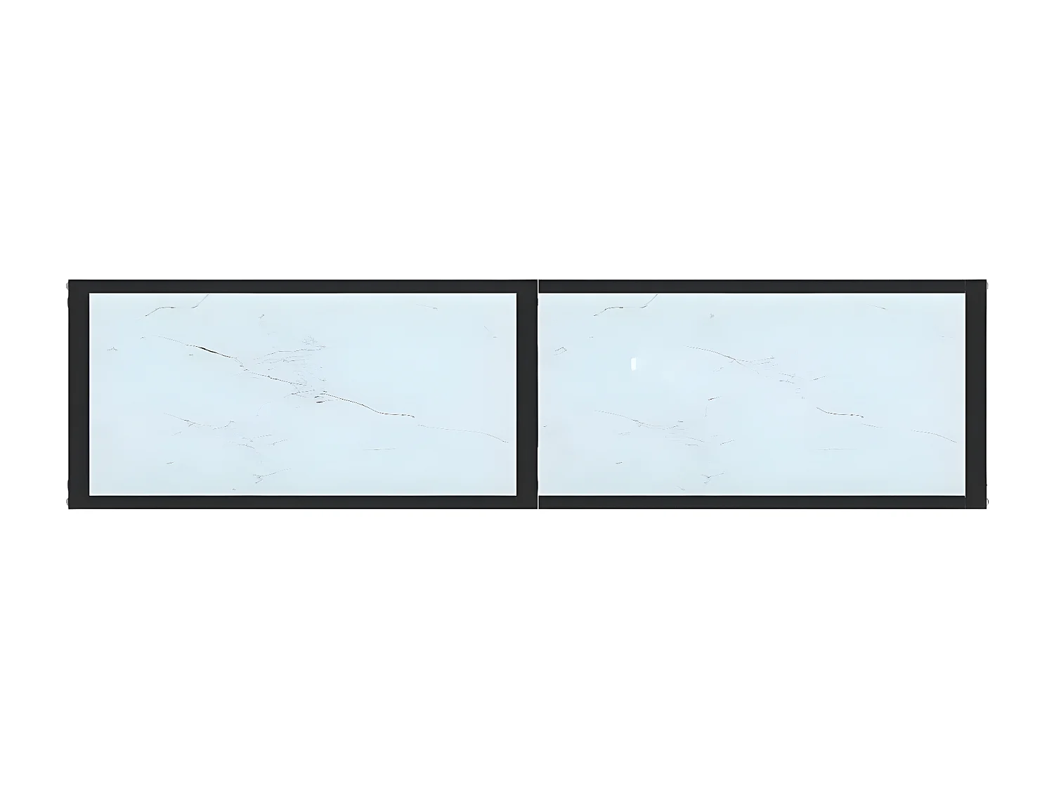 Table console Marbre blanc 140x35x75,5 cm Verre trempé GHR49747