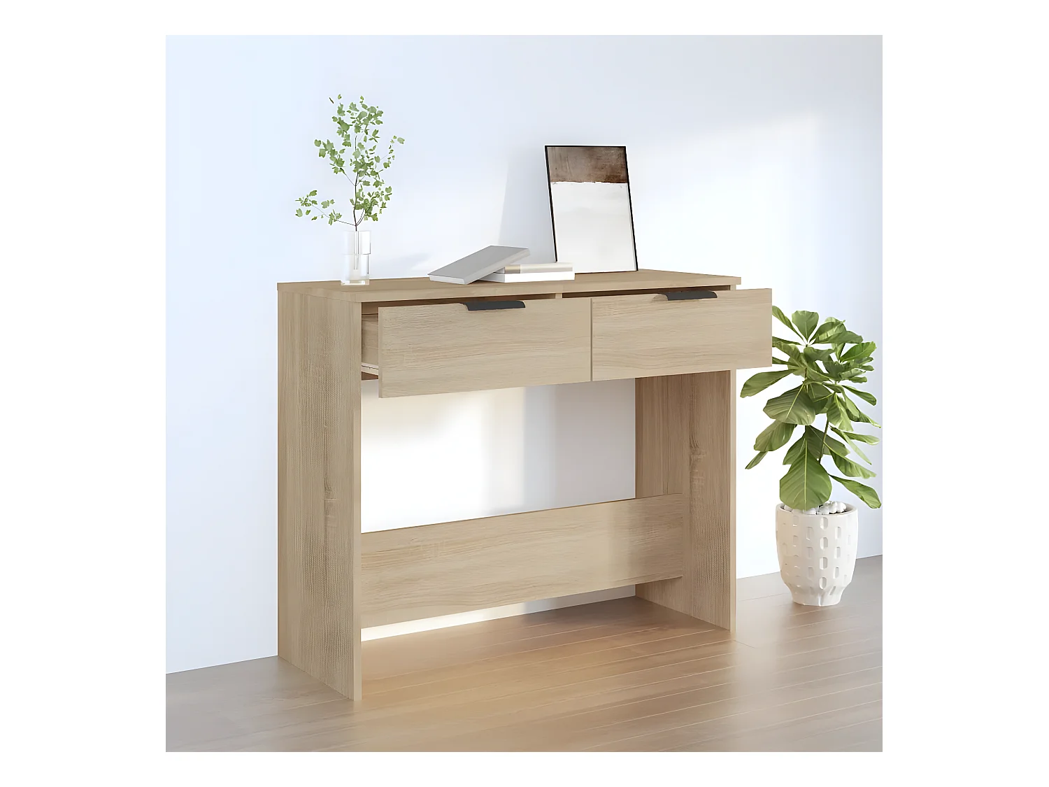 Table console Chêne sonoma 90x36x75 cm Bois d'ingénierie GHR71530