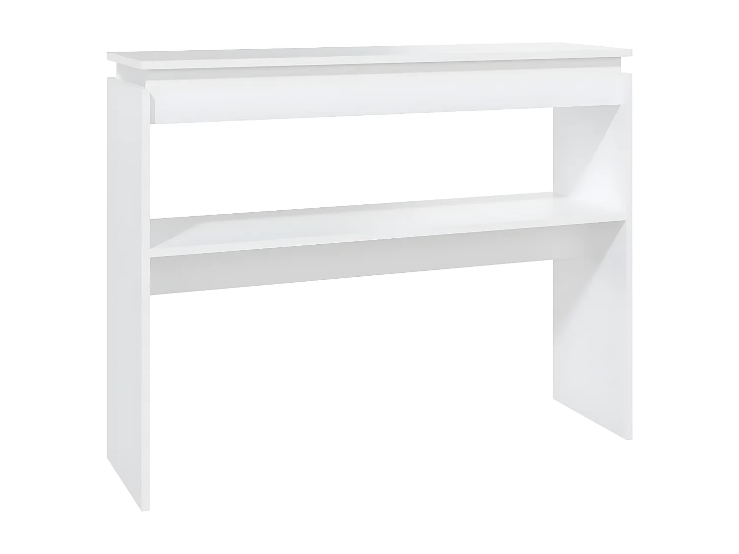 Table console Blanc 102x30x80 cm Aggloméré GHR52613