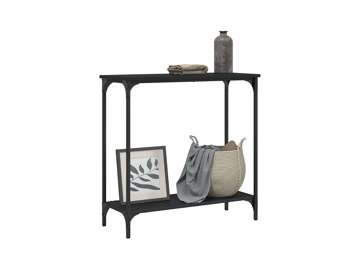 Konsolentisch,Flurtisch Schwarz 75x30,5x75 cm Holzwerkstoff -gkd224677