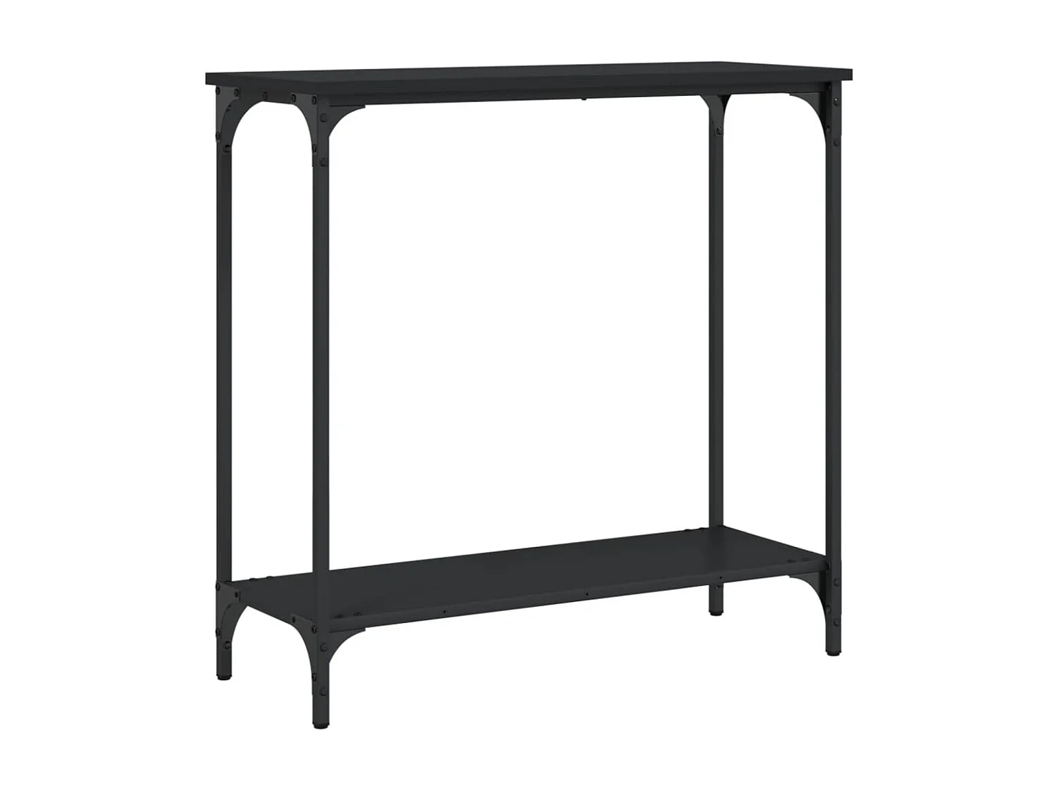 Mesa consola madera de ingeniería negro 75x30,5x75 cm ES340710