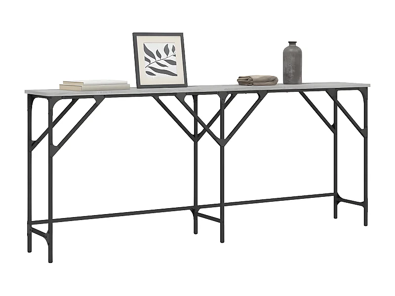 Mesa consola 180x29x75 cm derivados de madeira cinzento sonoma PT368304