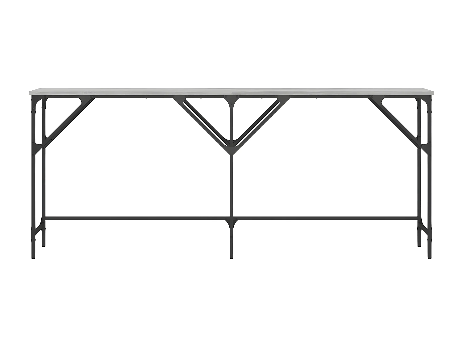 Table console sonoma gris 180x29x75 cm bois d'ingénierie GHR20495