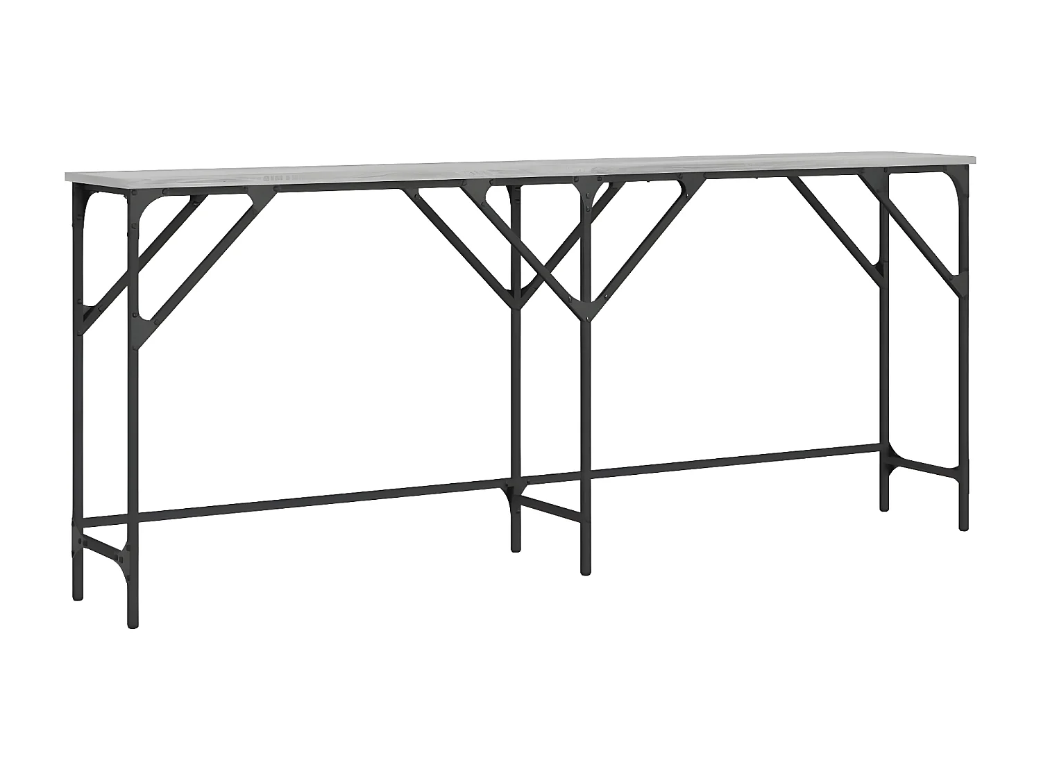 Table console sonoma gris 180x29x75 cm bois d'ingénierie GHR20495