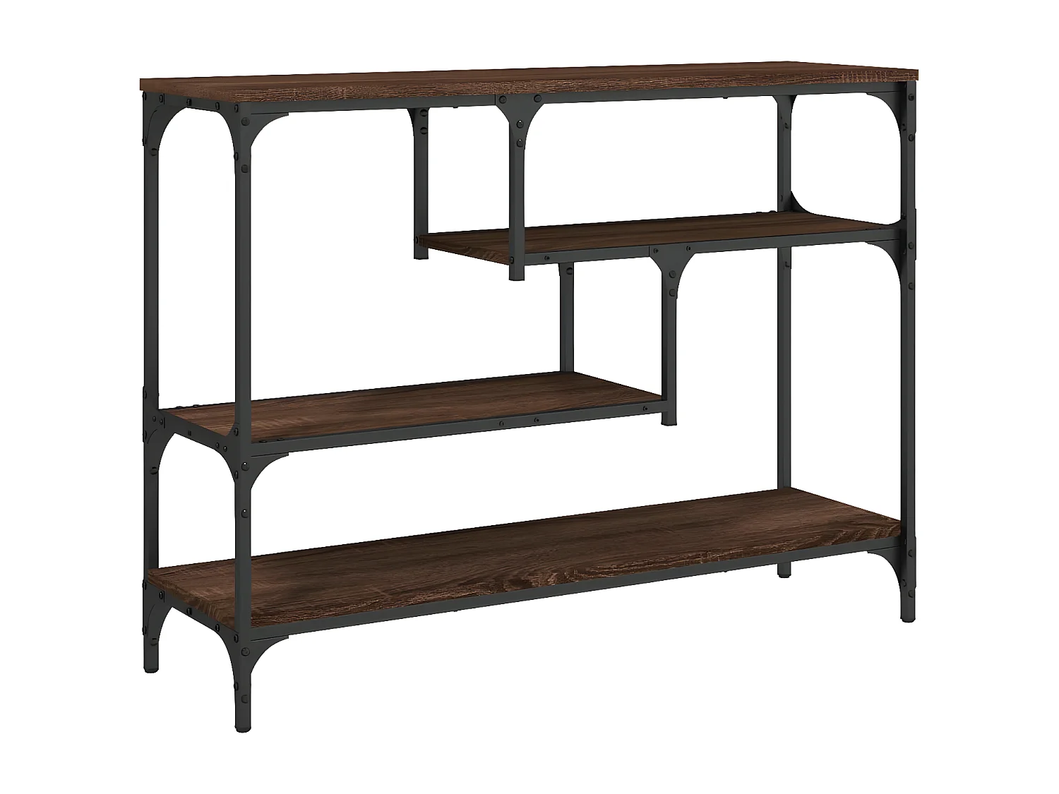 Table console chêne marron 100x30x75 cm bois d'ingénierie GHR25701