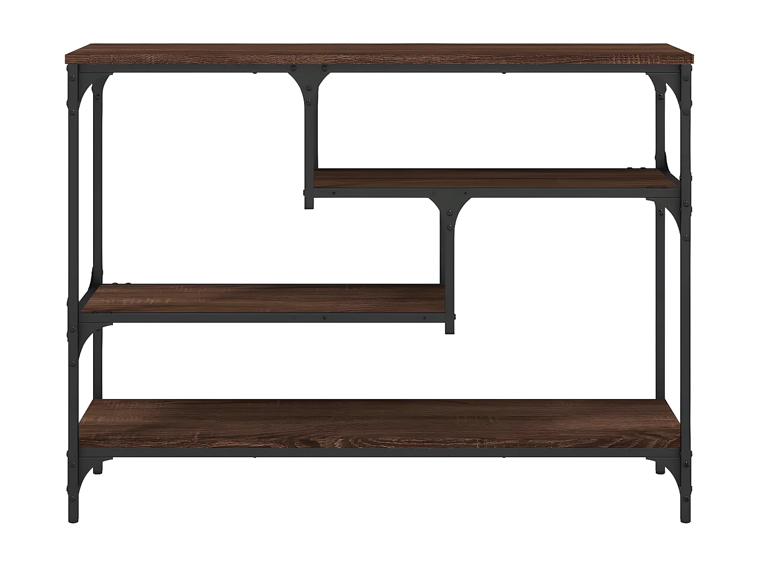 Table console chêne marron 100x30x75 cm bois d'ingénierie GHR25701