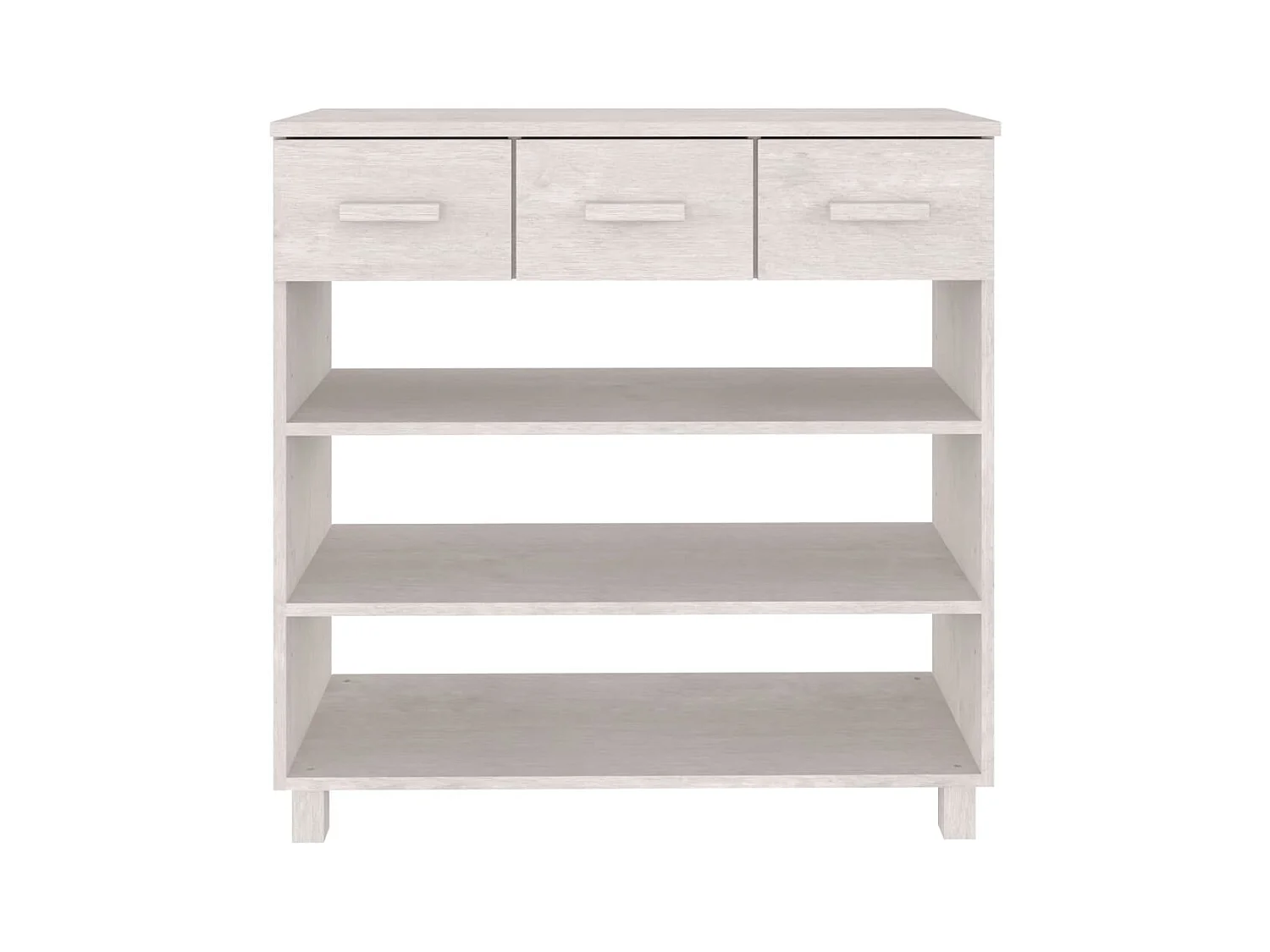 Table console HAMAR Blanc 90x35x90 cm Bois massif de pin GHR53727