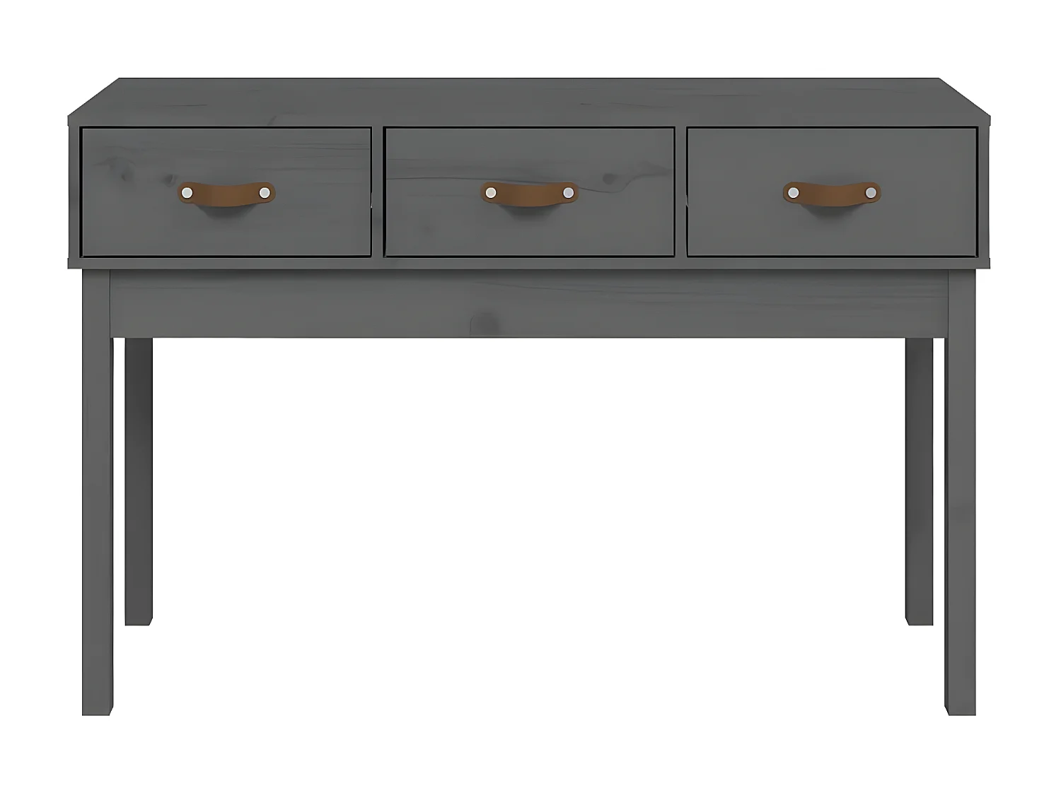 Table console Gris 114x40x75 cm Bois massif de pin GHR19815