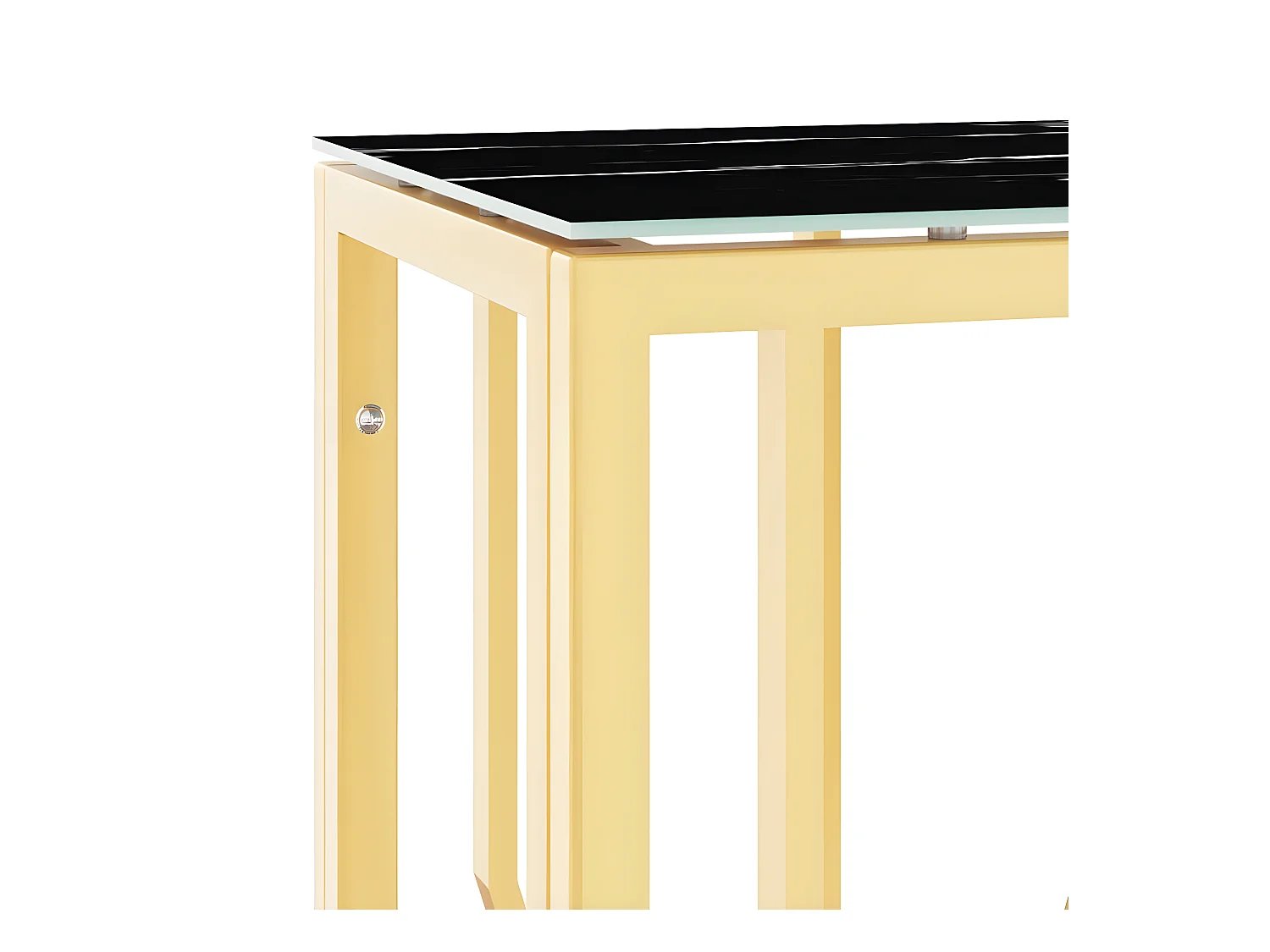 Konsolentisch,Flurtisch Golden 70x30x70 cm Edelstahl und Glas -gkd383542