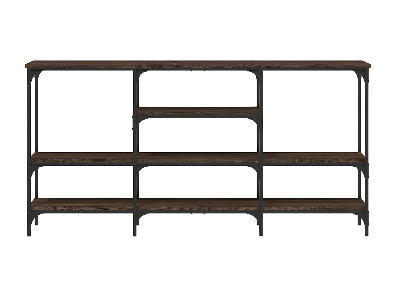 Table console chêne marron 160x29x80 cm bois d'ingénierie GHR23034