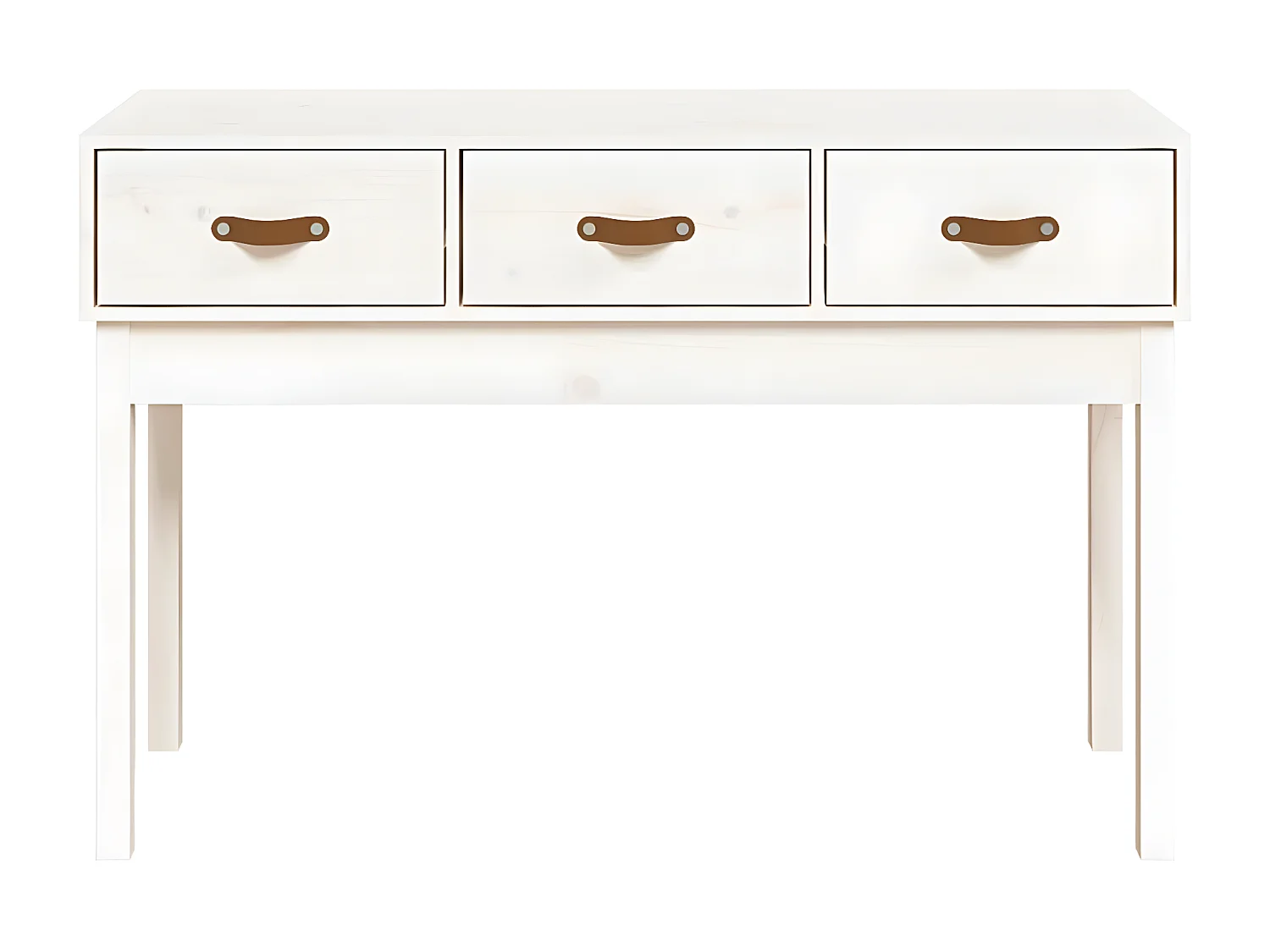 Table console Blanc 114x40x75 cm Bois massif de pin GHR53746