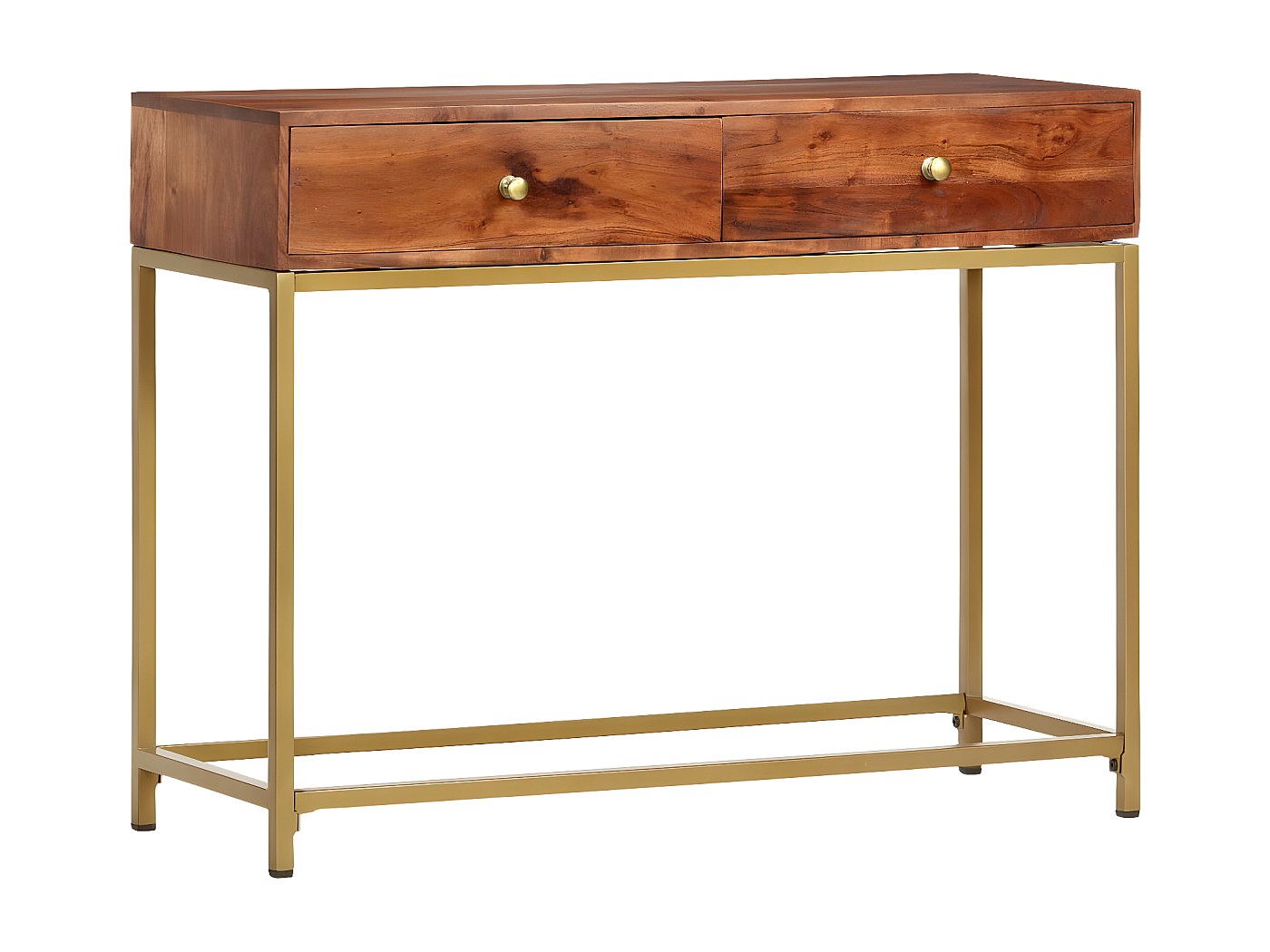 Consolle In Legno Noce - Mobile Da Ingresso O Soggiorno - Artigianale, 75x35x75 Cm - Montata E Pronta All'uso