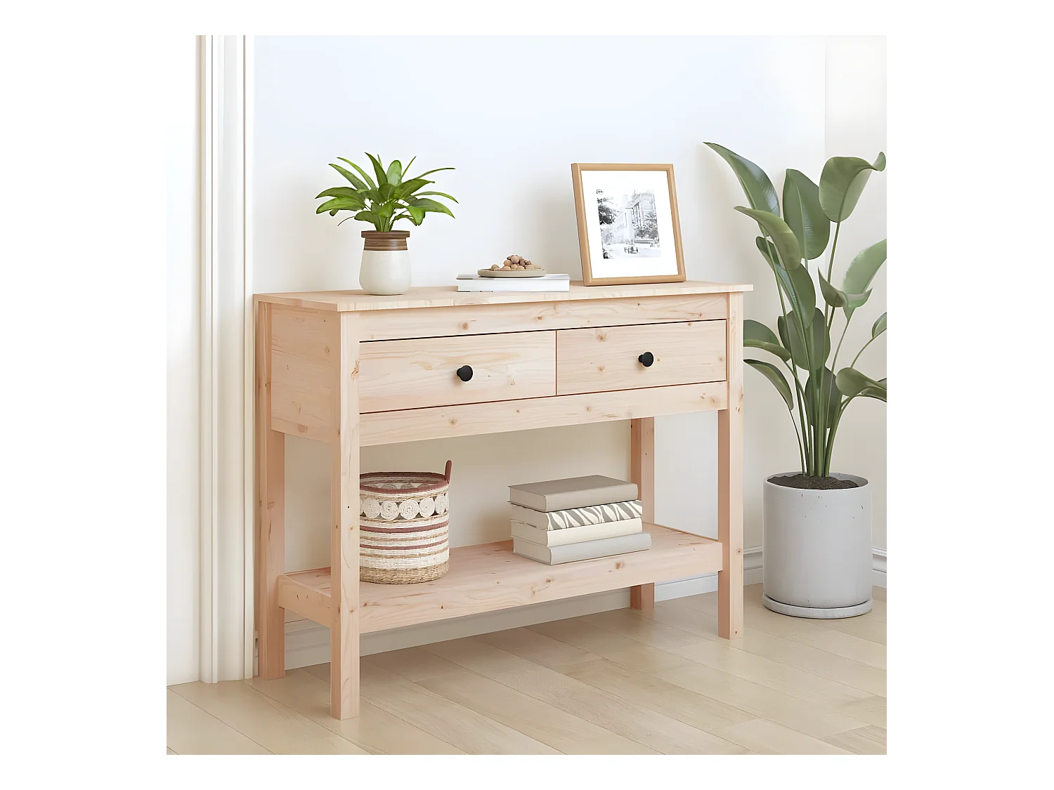 Table console 100x35x75 cm Bois massif de pin GHR31268
