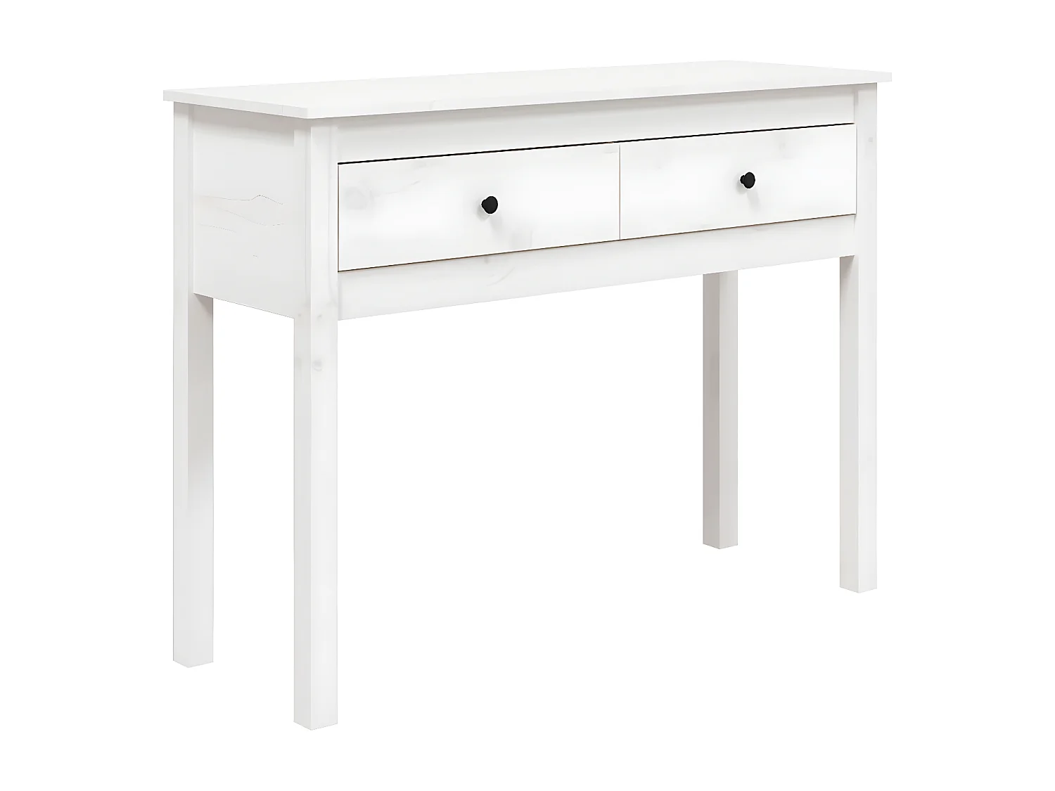 Table console Blanc 100x35x75 cm Bois massif de pin GHR34163