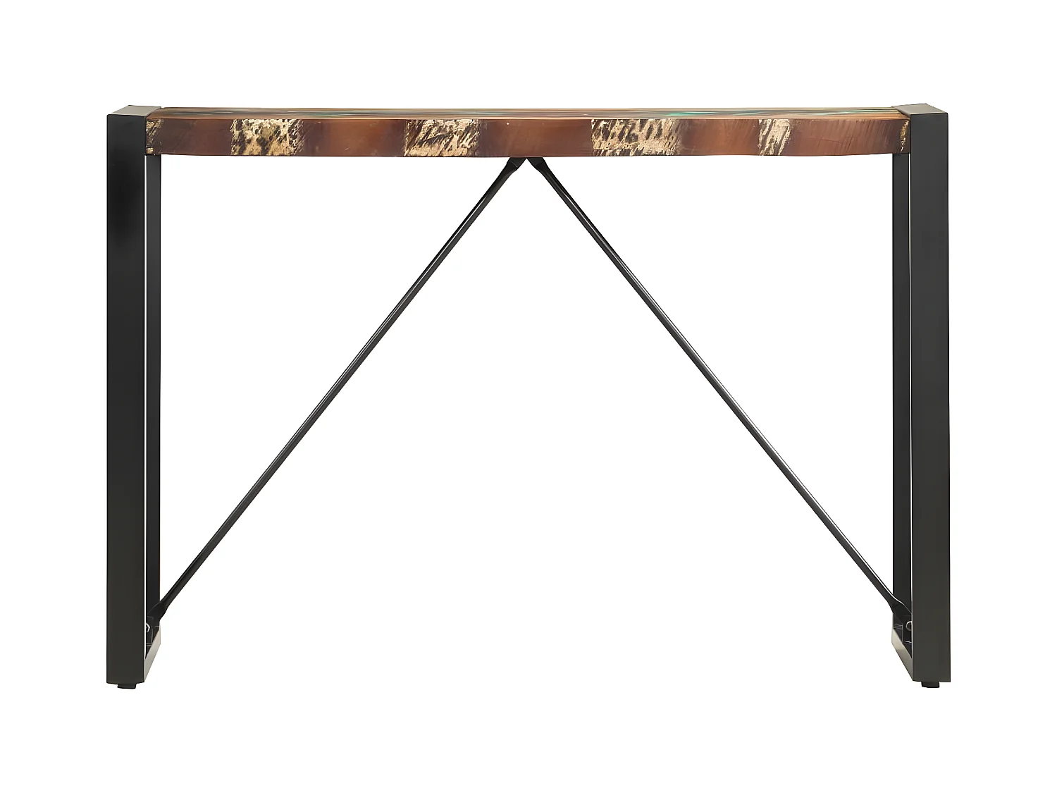 Wandtafel 110x35x76 cm massief gerecycled hout NL911772