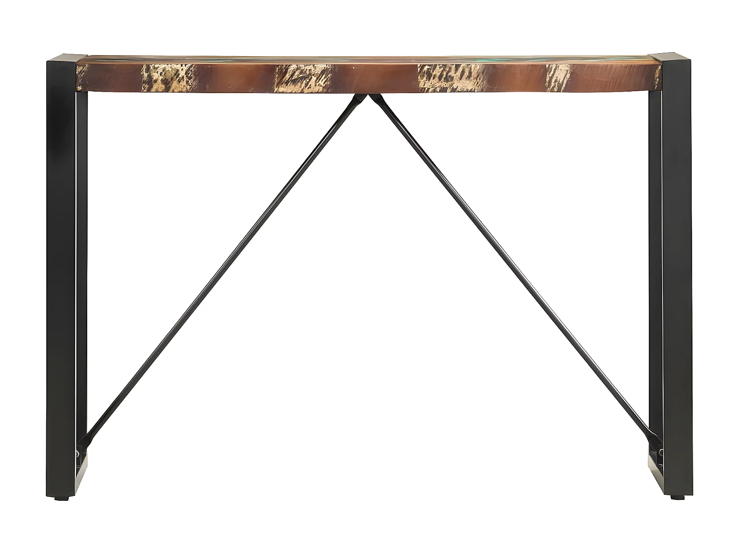 Wandtafel 110x35x76 cm massief gerecycled hout NL911772