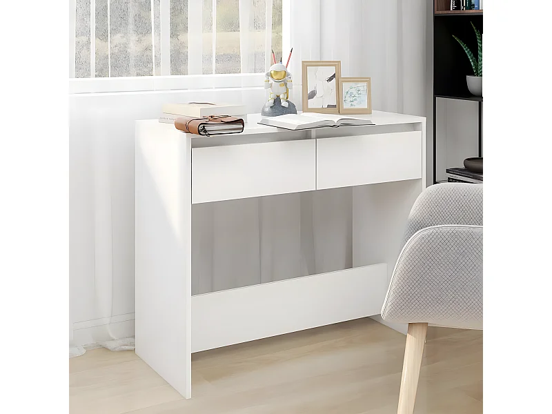 Table console Blanc 89x41x76,5 cm Acier GHR54600