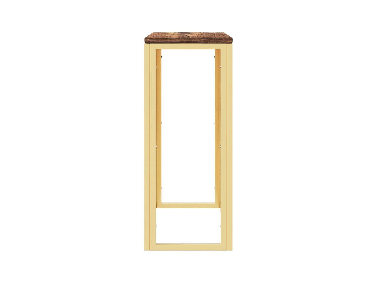 Konsolentisch,Flurtisch Golden Edelstahl und Altholz Massiv -gkd942010