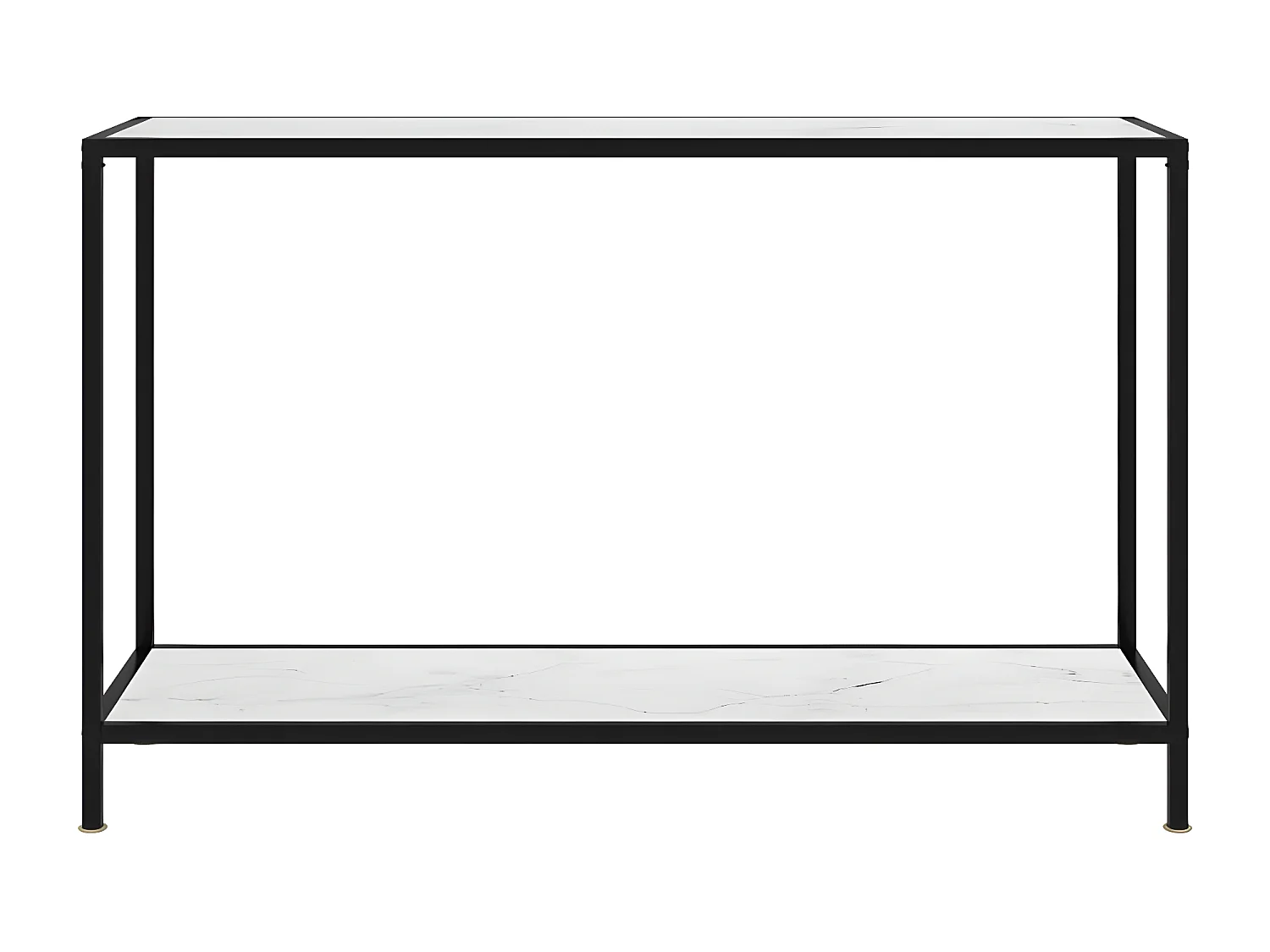 Table console Blanc 120x35x75 cm Verre trempé GHR78015