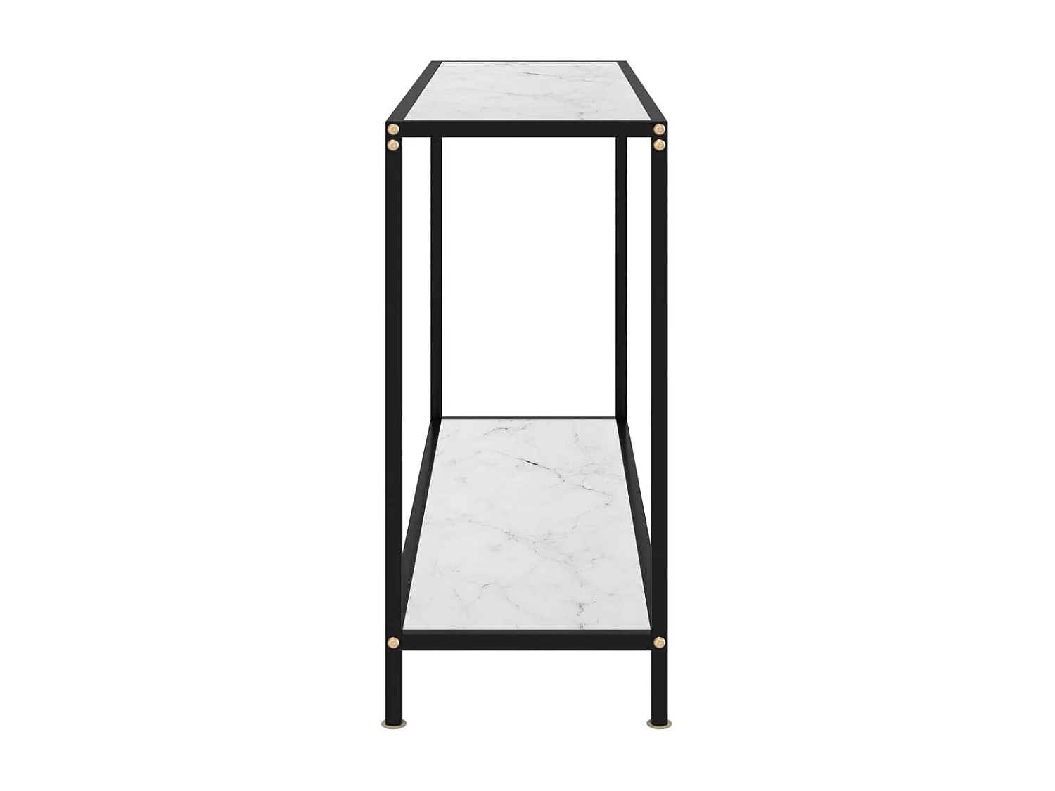 Table console Blanc 120x35x75 cm Verre trempé GHR78015