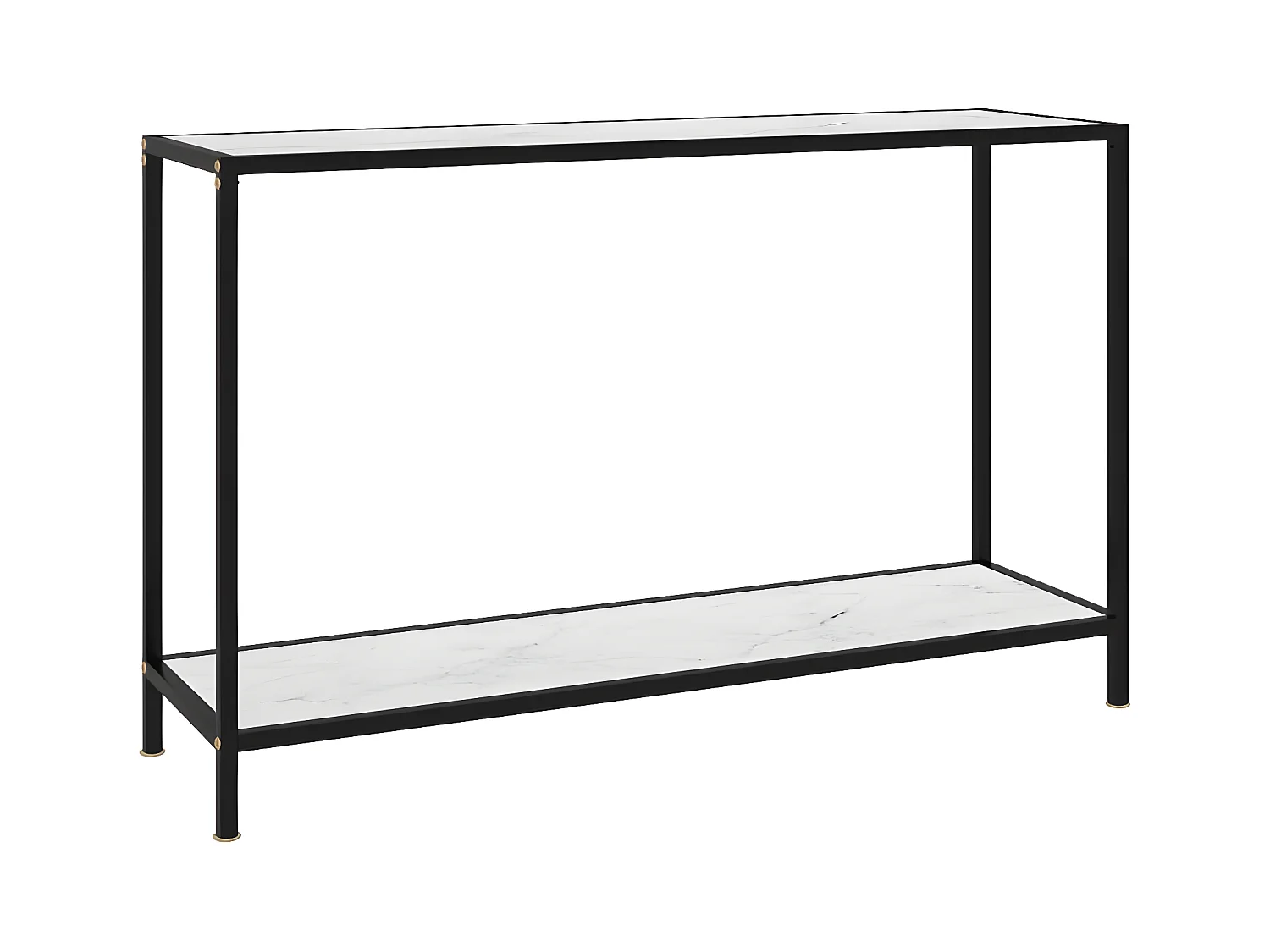 Table console Blanc 120x35x75 cm Verre trempé GHR78015