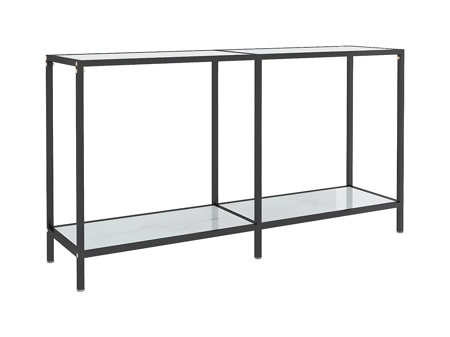 Table console Blanc 140x35x75,5 cm Verre trempé GHR57764