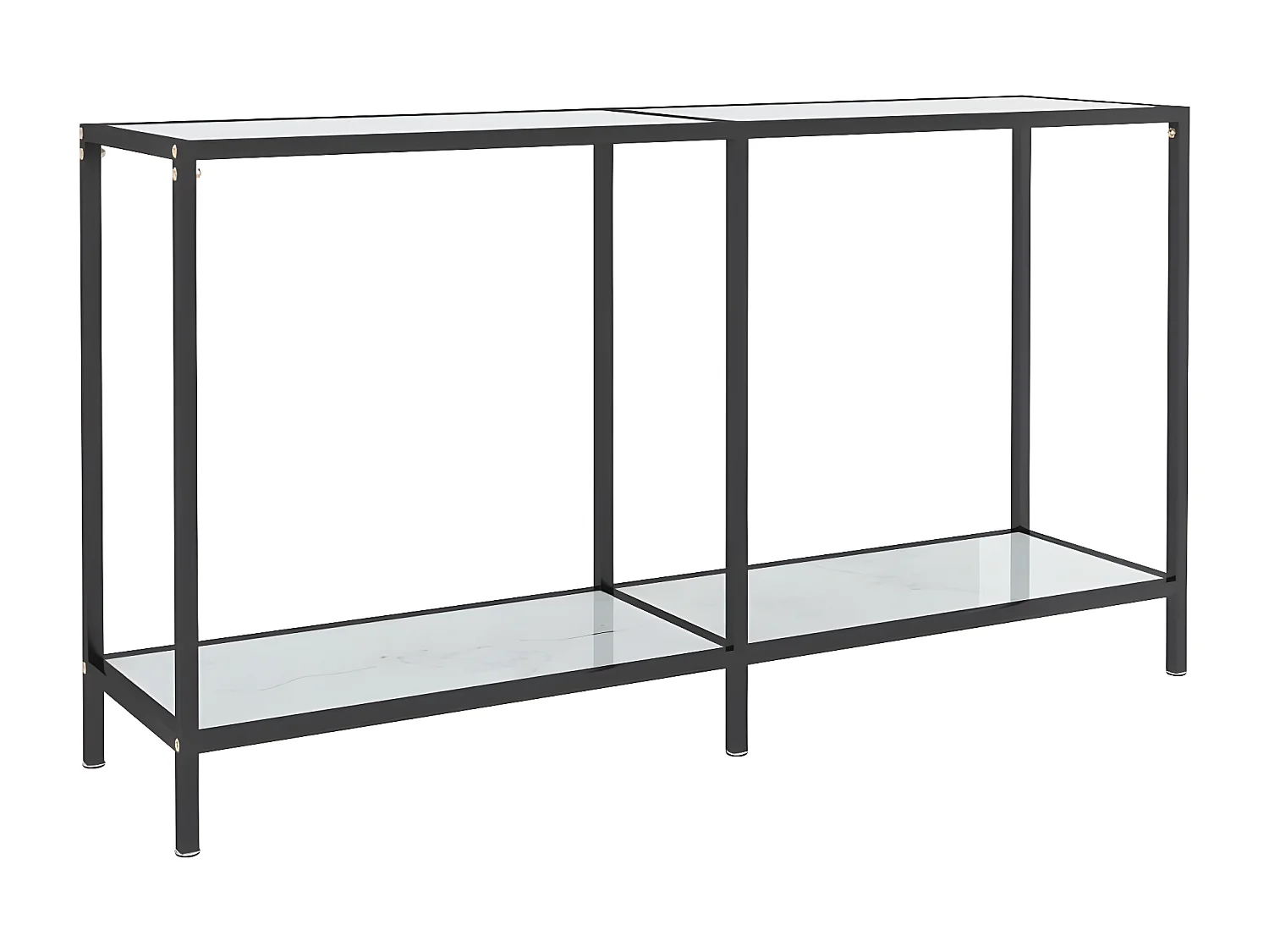 Table console Blanc 140x35x75,5 cm Verre trempé GHR57764