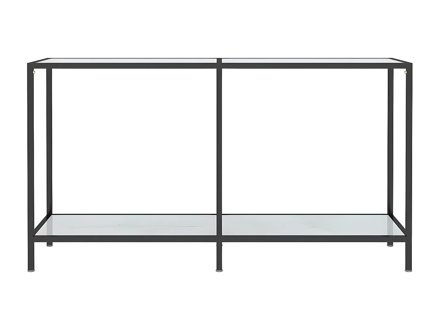 Table console Blanc 140x35x75,5 cm Verre trempé GHR57764