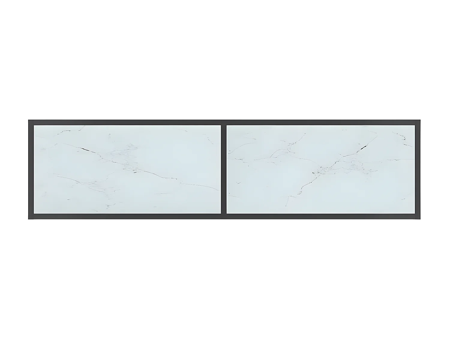 Table console Blanc 140x35x75,5 cm Verre trempé GHR57764