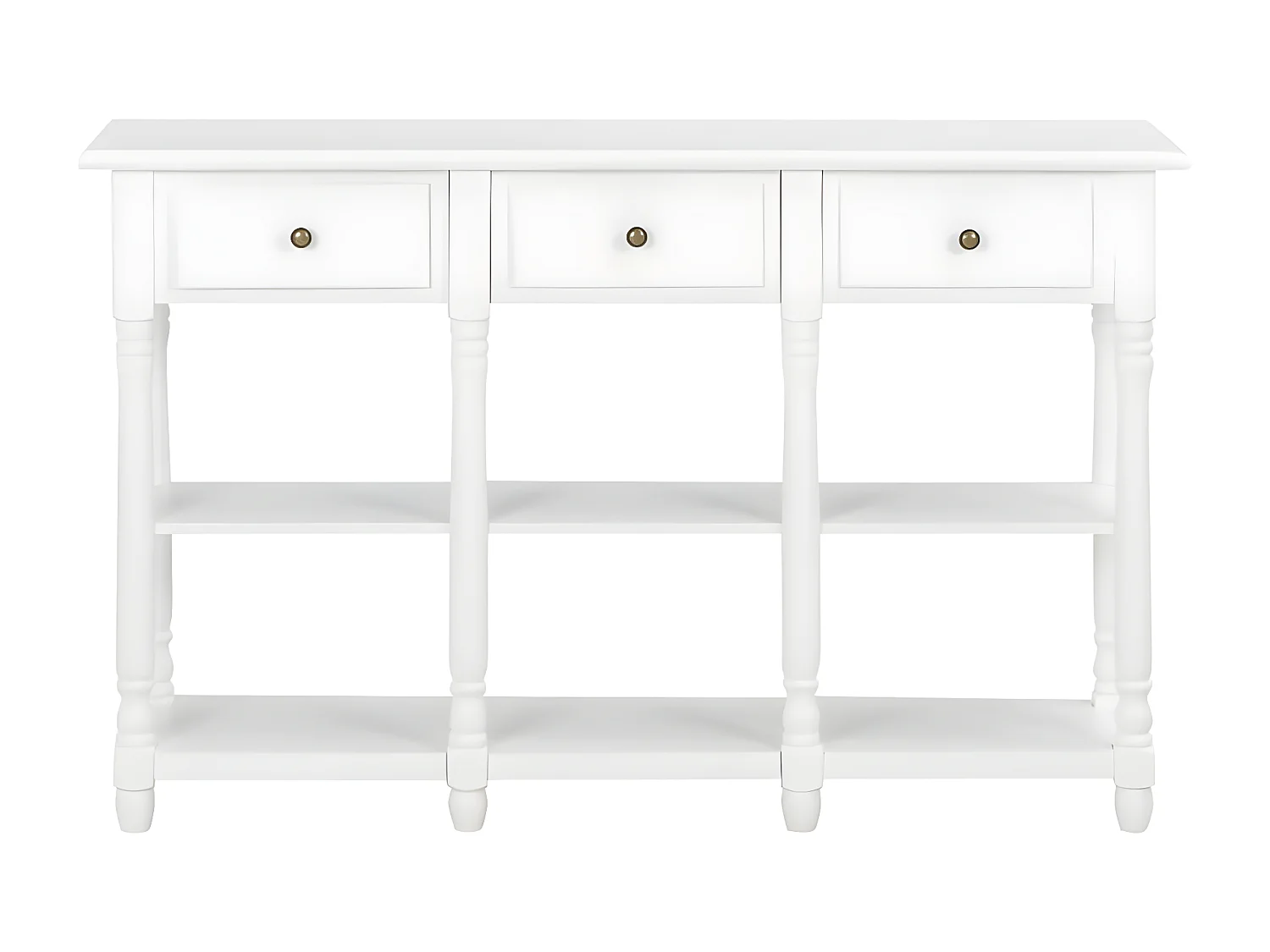 Table console blanc 110 x 30 x 76 cm bois d'ingénierie GHR82875