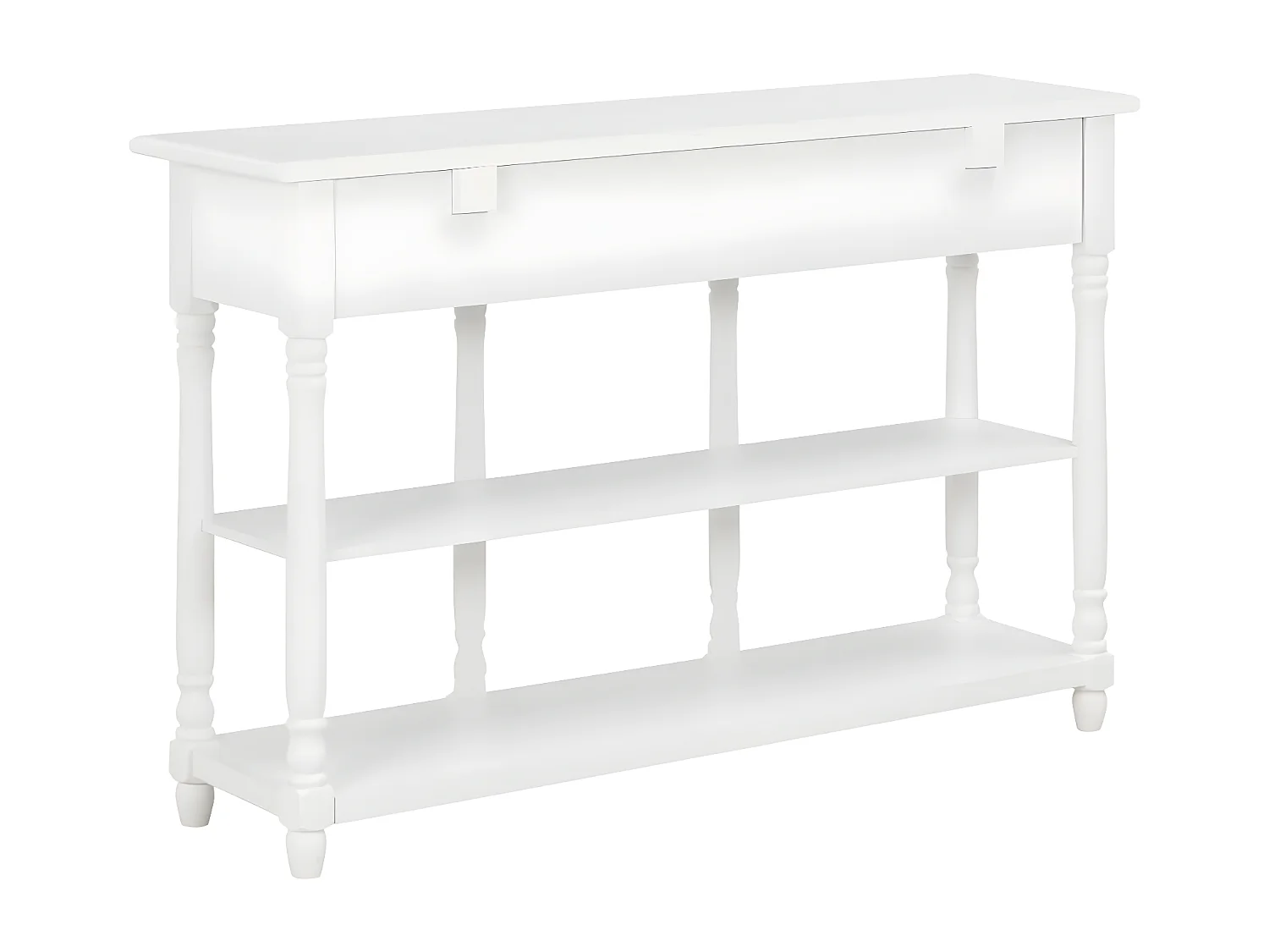 Table console blanc 110 x 30 x 76 cm bois d'ingénierie GHR82875