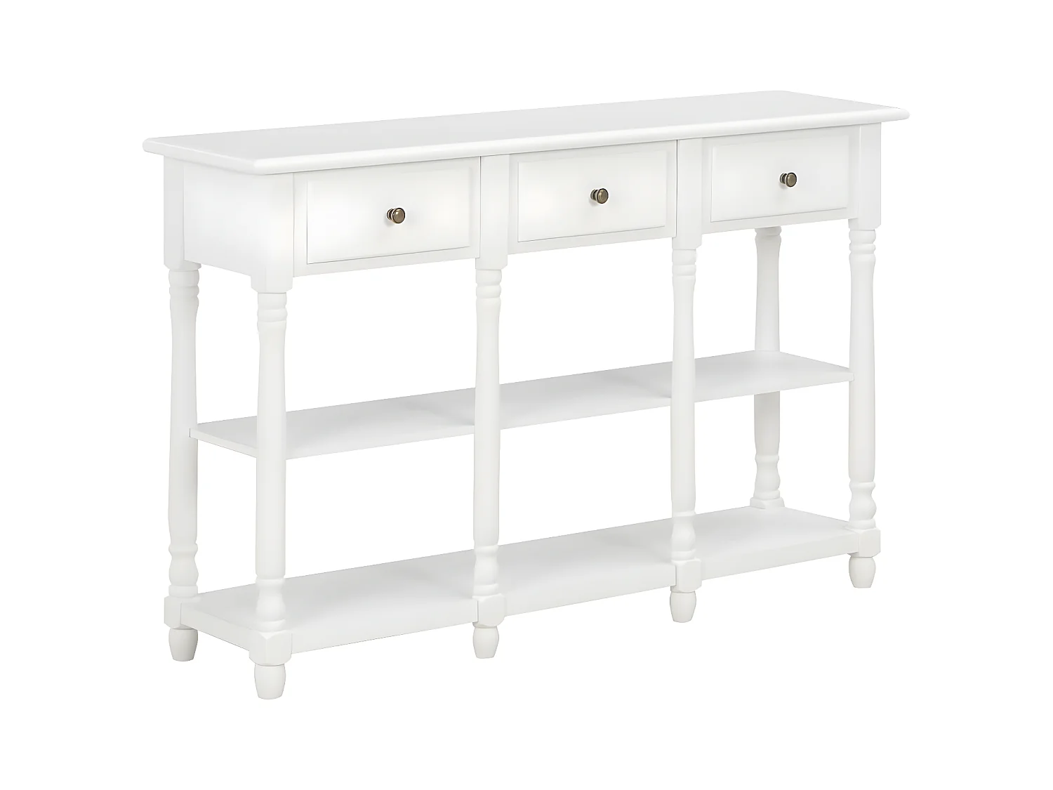 Table console blanc 110 x 30 x 76 cm bois d'ingénierie GHR82875
