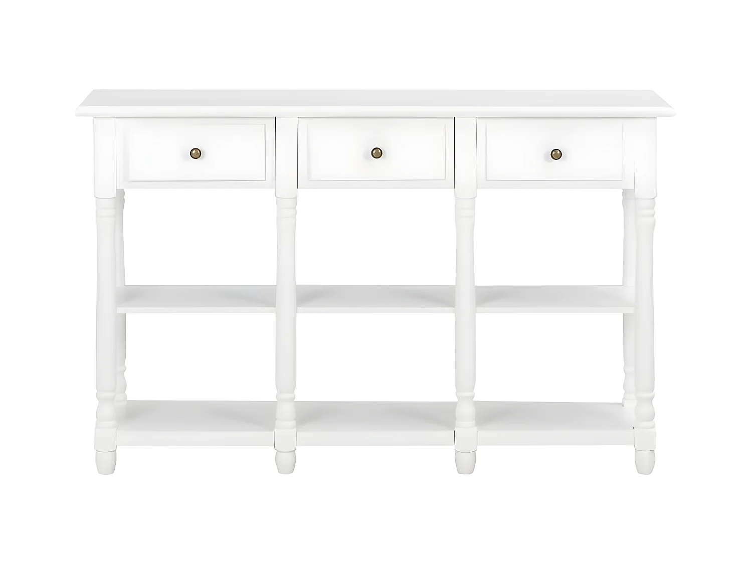 Table console blanc 110 x 30 x 76 cm bois d'ingénierie GHR82875