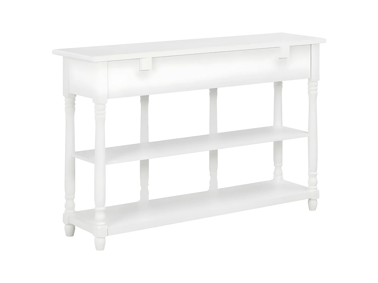 Table console blanc 110 x 30 x 76 cm bois d'ingénierie GHR82875