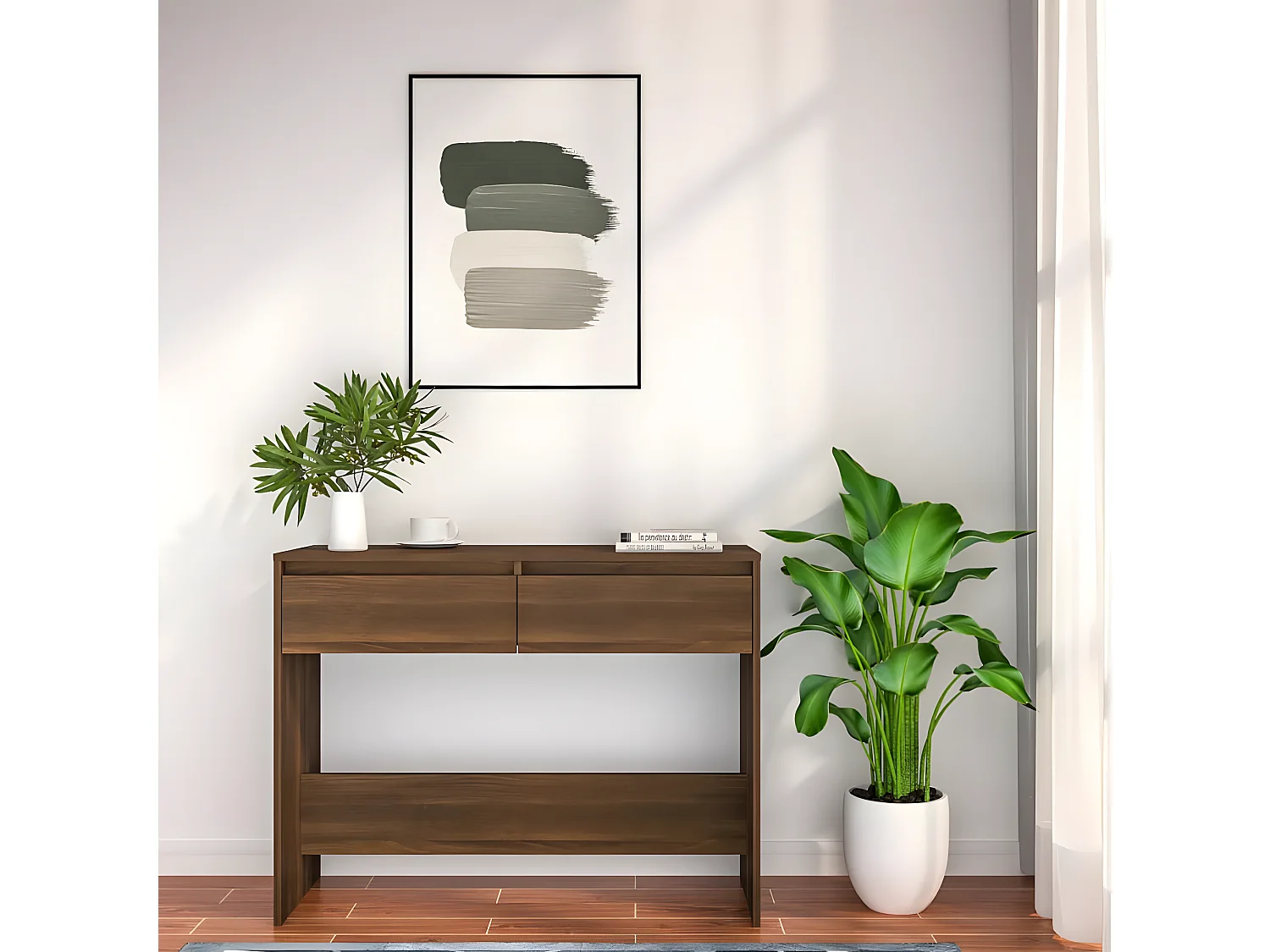 Konsolentisch,Flurtisch Braun Eichen-Optik 100x35x76,5 cm Holzwerkstoff -gkd804097