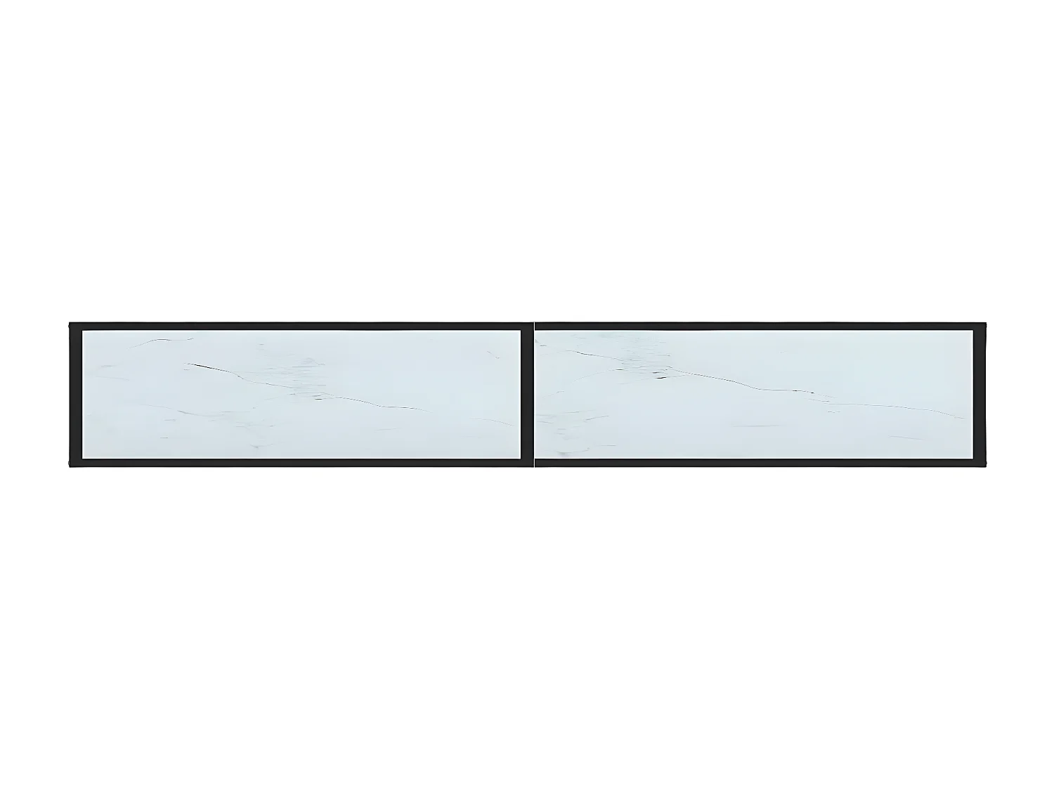 Table console Marbre blanc 220x35x75,5 cm Verre trempé GHR44977