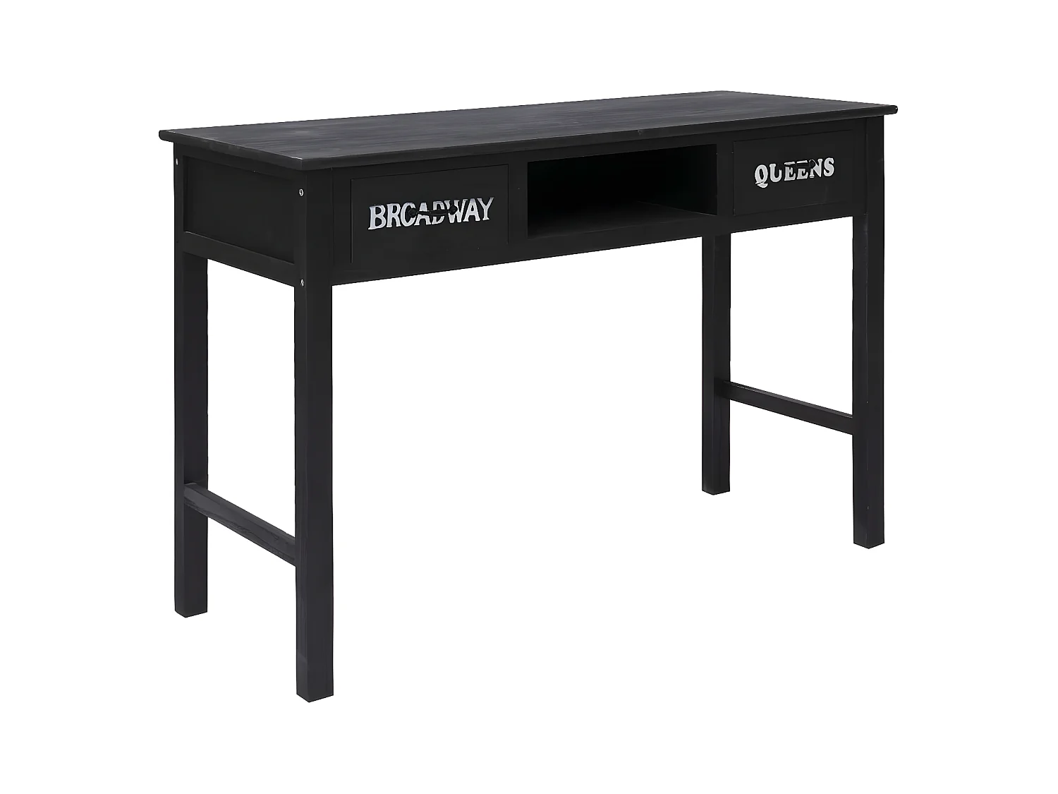 Table console Noir 110x45x76 cm Bois GHR59584