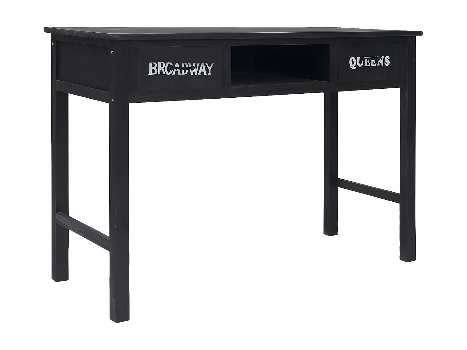 Table console Noir 110x45x76 cm Bois GHR59584