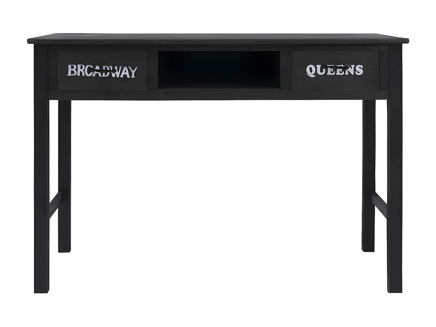 Table console Noir 110x45x76 cm Bois GHR59584