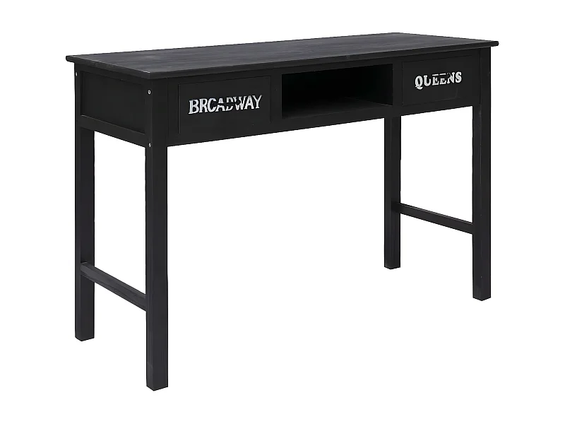 Table console Noir 110x45x76 cm Bois GHR59584