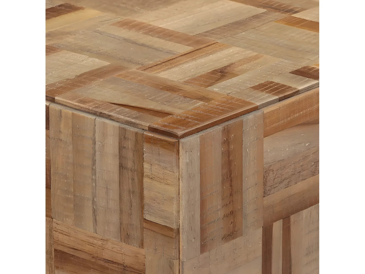 Mesa consola 110x34x80 cm madeira de teca recuperada maciça PT149889