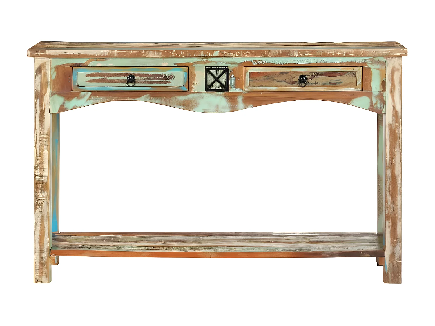 Table console 120x40x75 cm Bois solide de récupération GHR36046