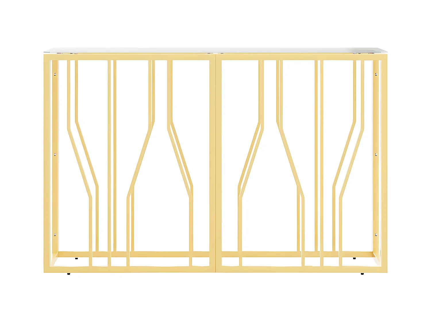 Mesa consola acero inoxidable y vidrio 110x30x70 cm ES445663