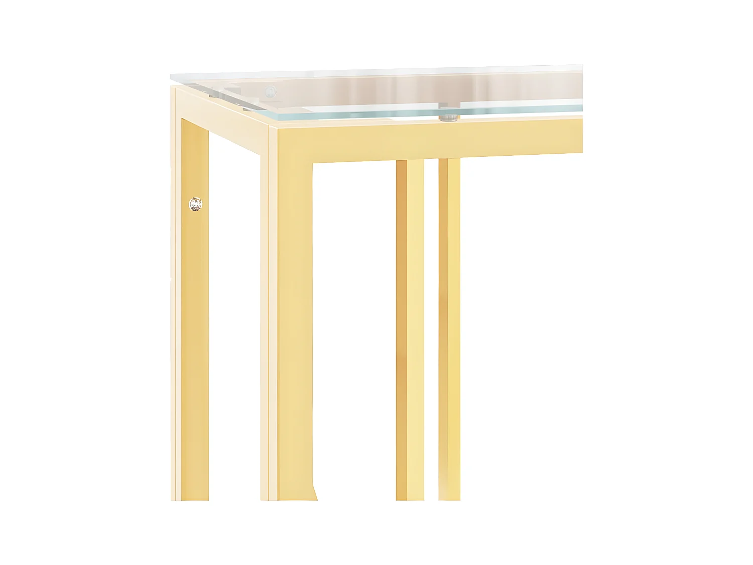 Mesa consola acero inoxidable y vidrio 110x30x70 cm ES445663