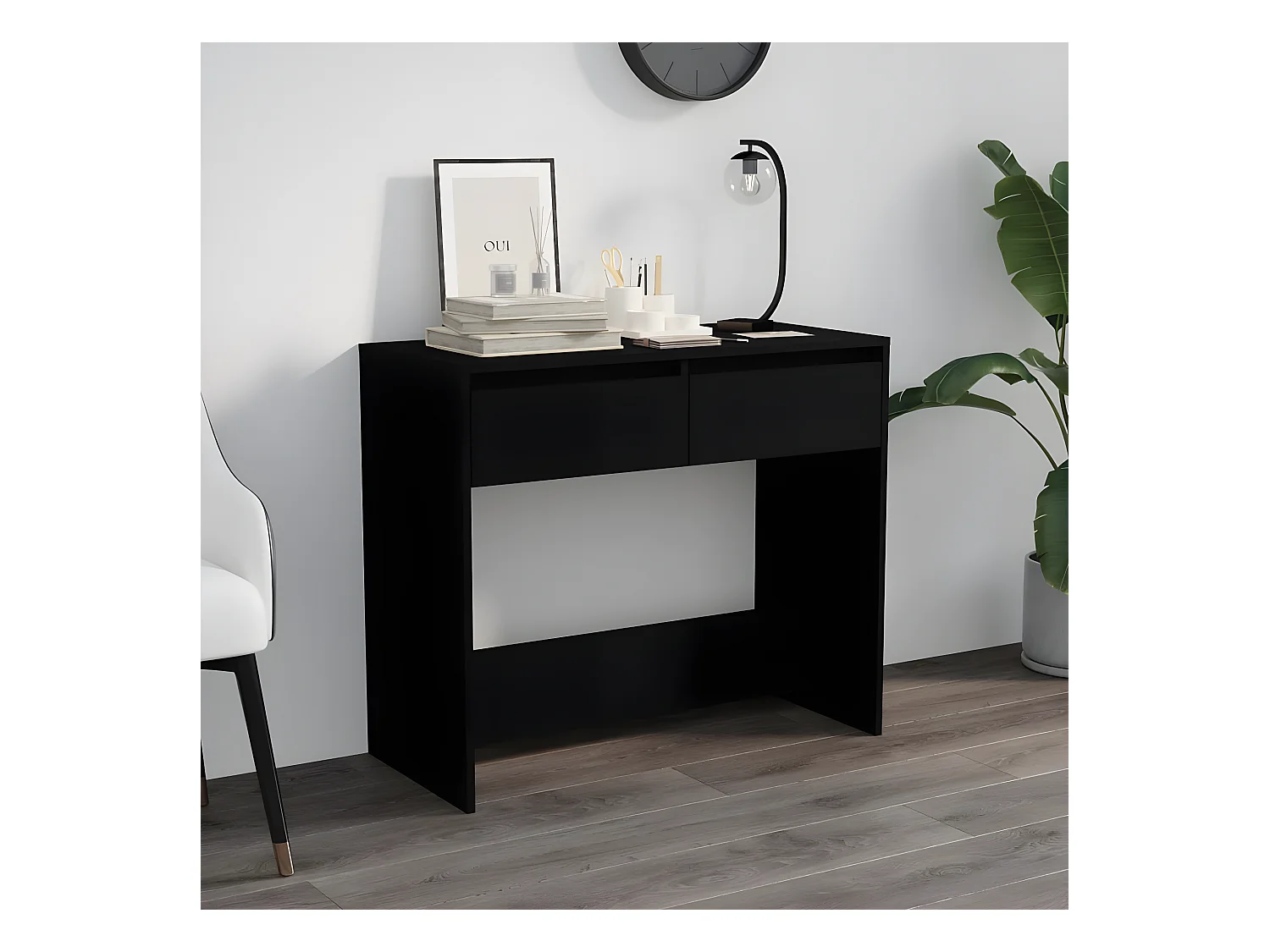 Table console Noir 89x41x76,5 cm Acier GHR58303