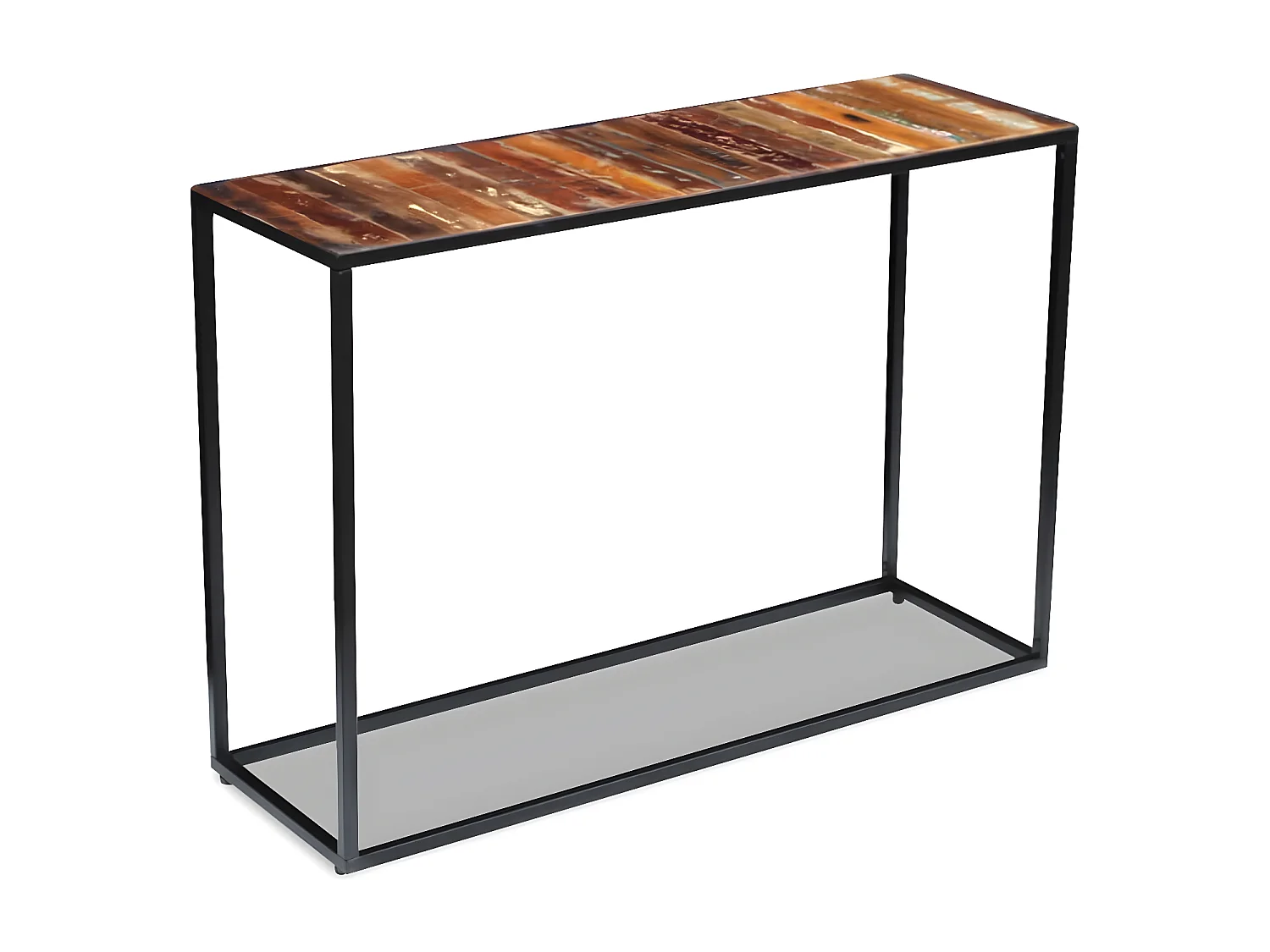 Table console Bois de récupération massif 110 x 35 x 76 cm GHR45495