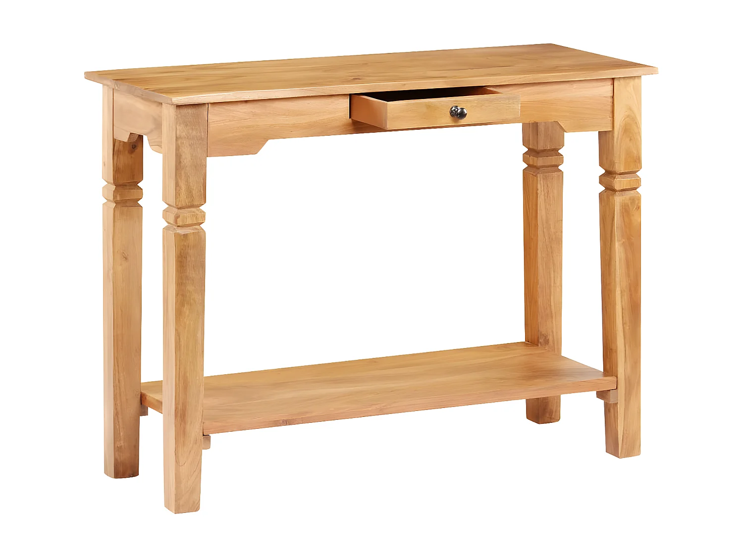 Mesa consola de madera maciza de acacia 100x40x76 cm ES711380