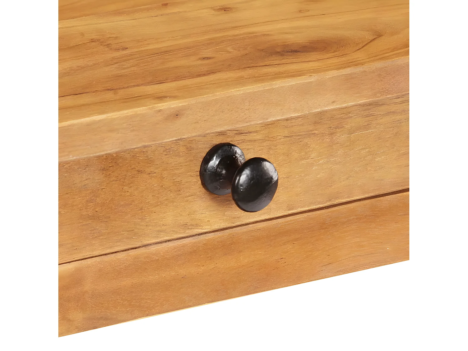 Mesa consola de madera maciza de acacia 100x40x76 cm ES711380