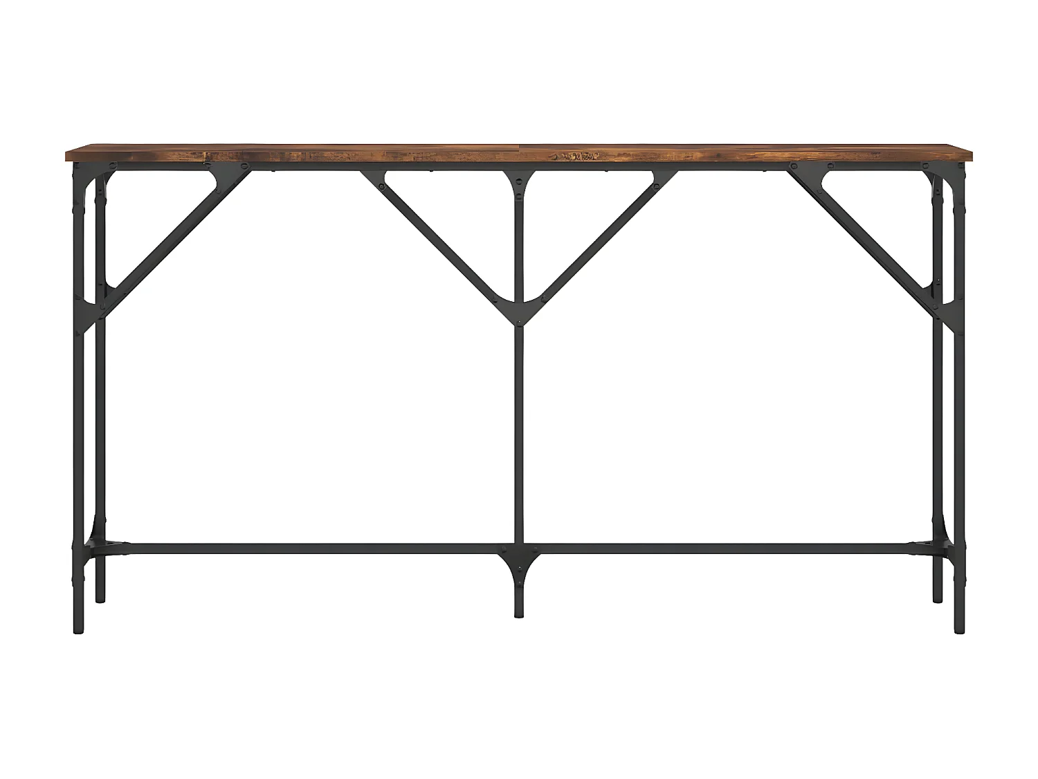 Mesa consola 140x23x75 cm derivados de madeira carvalho fumado PT635599